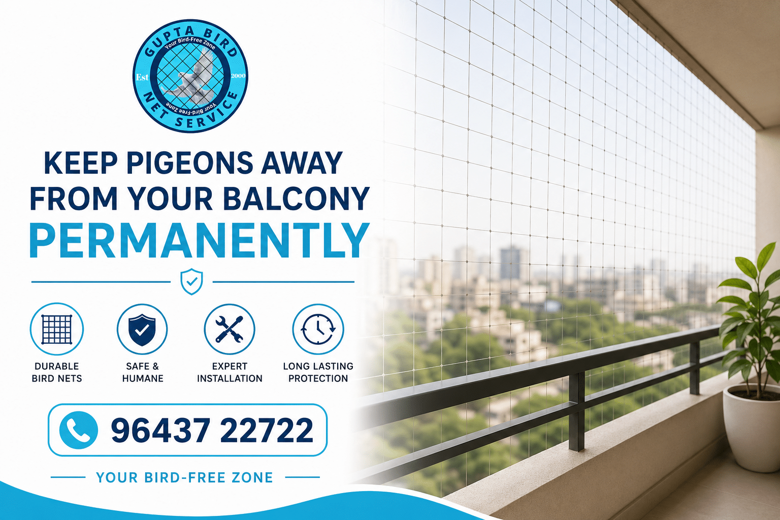 Gupta bird net service in faridabad